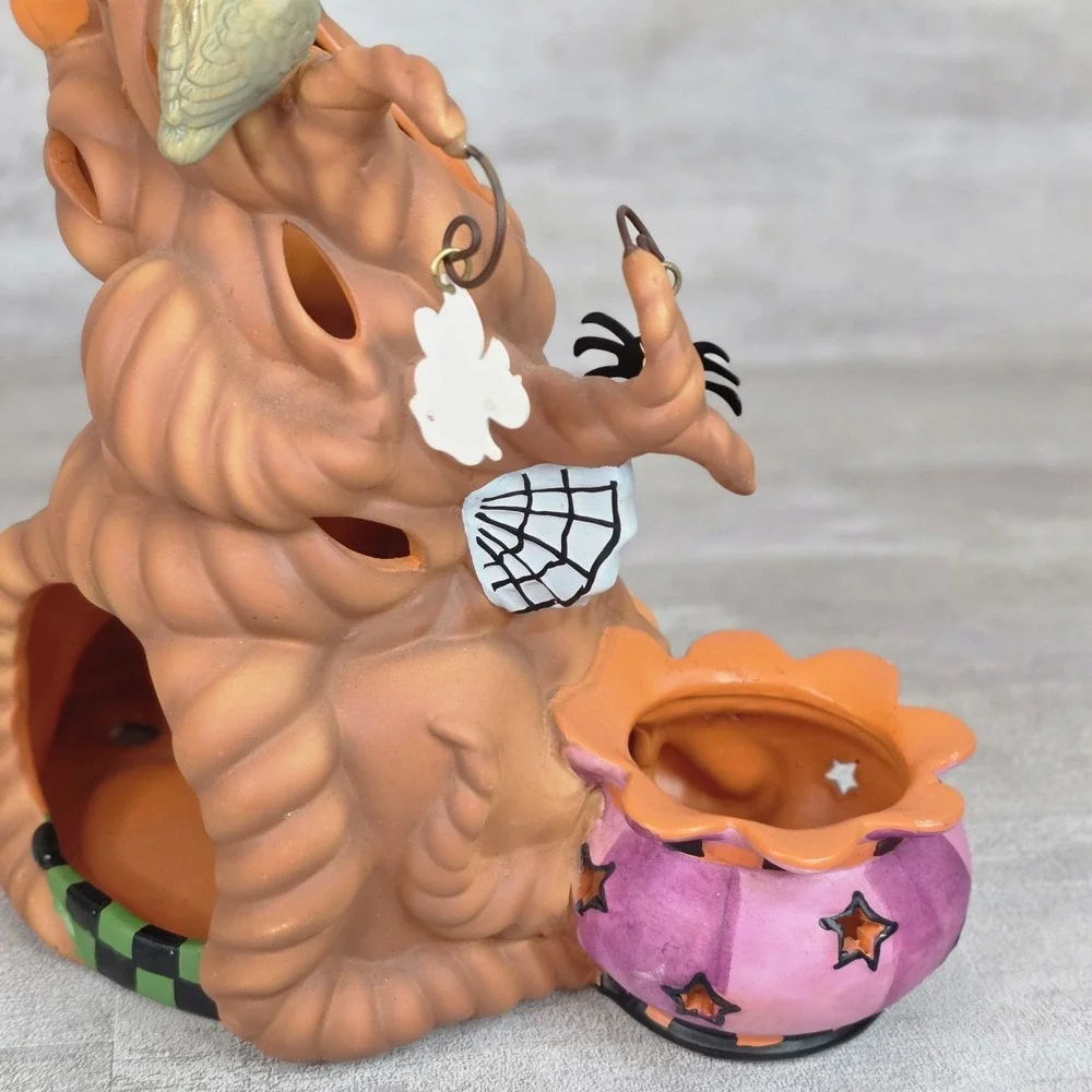 PartyLite Haunted Tealight Tree Candle Holder Halloween Spiders Ghost Bats P9065 - Picture 6 of 16